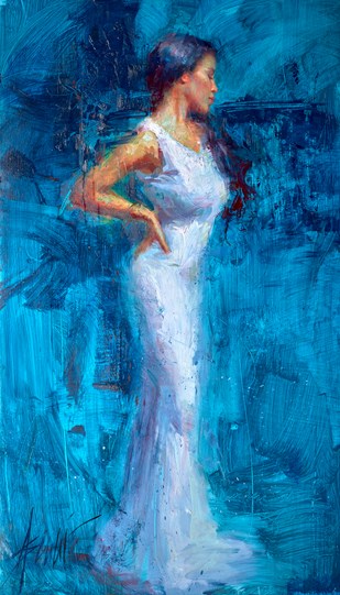 Indigo Labyrinth by Henry Asencio - Original Painting on Board